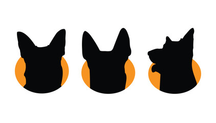 Vector dog face. Adorable dog head