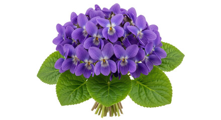 Isolated Bunch of Violets Flowers