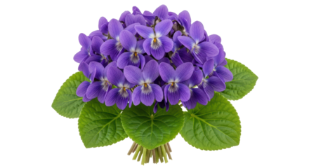 Isolated Bunch of Violets Flowers