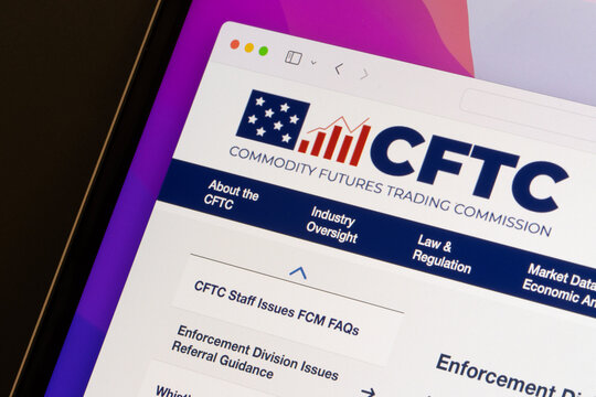 Portland, OR, USA - Aug 15, 2025: Homepage of the Commodity Futures Trading Commission (CFTC), an independent U.S. federal agency that regulates the U.S. derivatives markets, is seen on a computer.