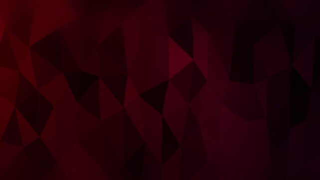 Dark red abstract background with a modern low poly geometric triangle pattern for digital design.