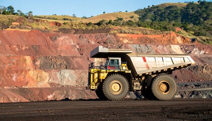 Mining truck on a large open-pit mine