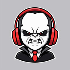 vector image of Dracula as a logo