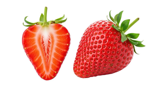 Isolated Strawberry Halves