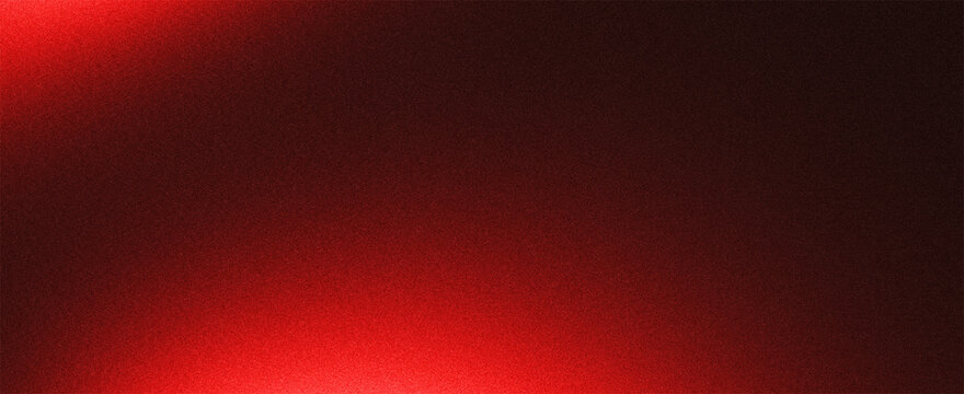 Abstract black and red gradient background enhanced with grainy noise texture, retro glowing blur and light leak effects
