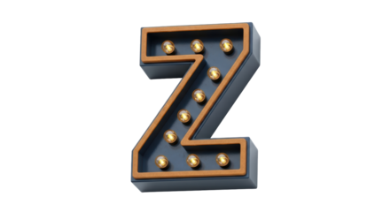 Isolated Marquee Letter Z