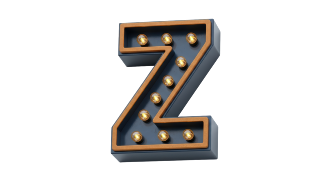 Isolated Marquee Letter Z