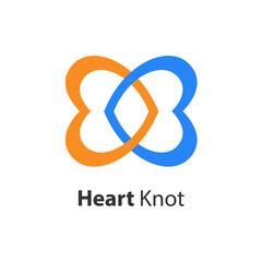 Heart Knot Logo &ndash; Romantic and Elegant Love Symbol Design