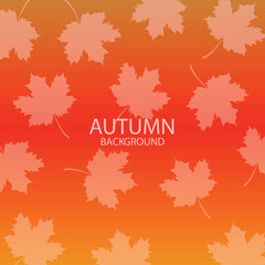Autumn leaves background, vector of maple leaf falling backdrop design.