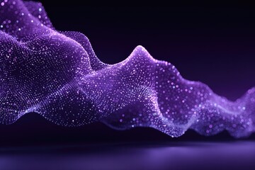 Purple digital fabric, flowing, abstract