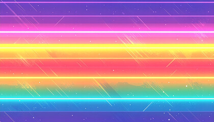 カラフルなネオンのストライプ柄背景