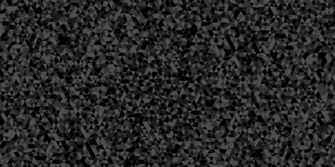 Fototapeta premium Seamless geometric pattern square shapes low polygon backdrop background. Abstract geometric wall tile and metal cube background triangle wallpaper. Gray and black polygonal background. 