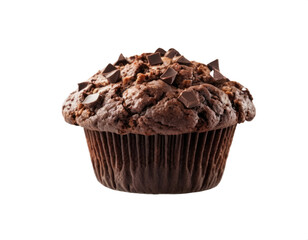 Chocolate mafia with chocolate chips on a transparent background