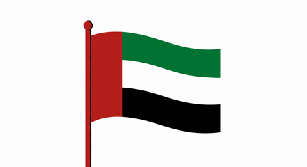 Minimalist Vector SVG Icon Set with Flag Elements in Flat Design Style Featuring Red Green and Black Colors