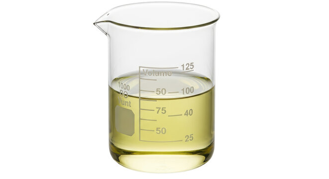 Isolated Beaker with Liquid
