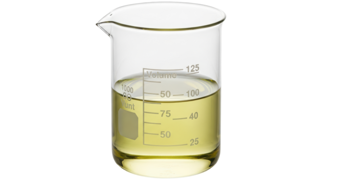 Isolated Beaker with Liquid