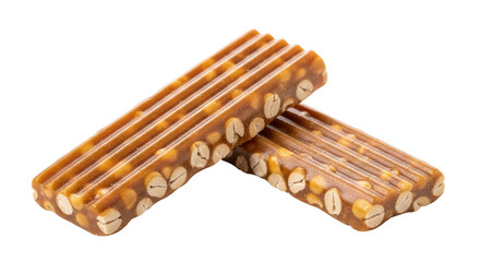 Isolated Two Peanut Brittle Candy Bars