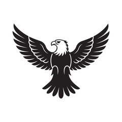 Fototapeta premium Eagle Silhouette Vector Illustration Design