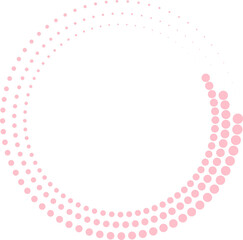 Halftone spiral dynamic pink tech dots