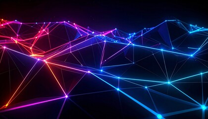 Neural network visualization with glowing multicolor nodes and connecting lines on a black background.