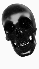 Black Glitter Skull Decoration