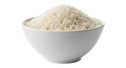 Isolated White Rice in Bowl