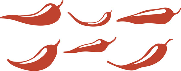Chili Pepper Vector – Spicy Vegetable, Food Icon, Cooking Ingredient, Hot Pepper, Red Chili, Vegetable Design, Culinary Symbol, Spicy Illustration, Editable Vector, Kitchen Art, Food Vector, Capsicum,