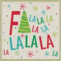 Fa la la la christmas seamless posters 2026
