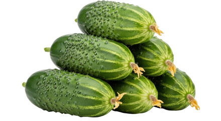 Isolated Stack of Pickling Cucumbers