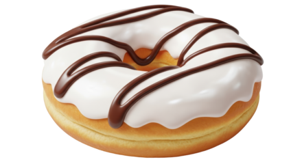 Isolated donut with icing