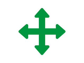 four way arrow sign