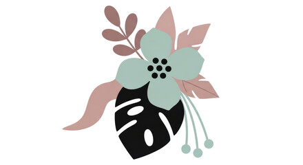 Isolated Decorative Floral Design