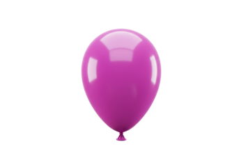 Isolated Realistic Glossy Pink Balloon for Party and Celebration Events