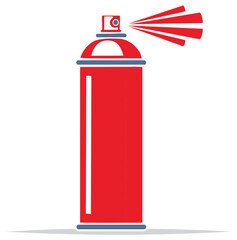 Obraz premium Red aerosol spray can illustration releasing content for various application needs