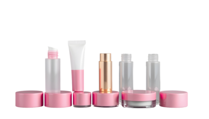 Cosmetic products collection. Beauty and skincare concept.
