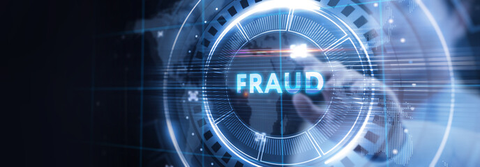 Fraud Alert Caution Defend Guard Notify Protect Concept.