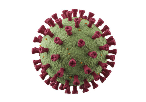 Isolated 3D Medical Illustration of the Coronavirus COVID-19 Particle