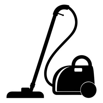 recommend clip art: Minimal Vacuum Cleaner Silhouette Vector