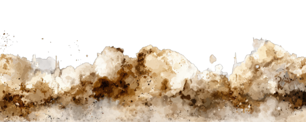 Abstract landscape of textured, light brown and beige mounds