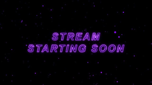 Stream Starting Soon A Luminous Neon Purple Announcement