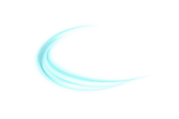 Air flow isolated on transparent background. Blue wind flow. Speed air effect. Curved clean fresh air. Cool overlapping air in dynamic motion. conditioners, ventilation design elements, PNG