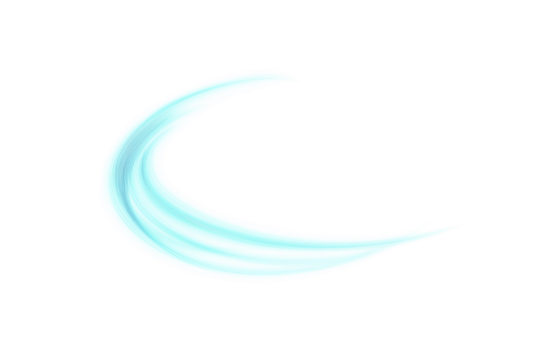 Air flow isolated on transparent background. Blue wind flow. Speed air effect. Curved clean fresh air. Cool overlapping air in dynamic motion. conditioners, ventilation design elements, PNG