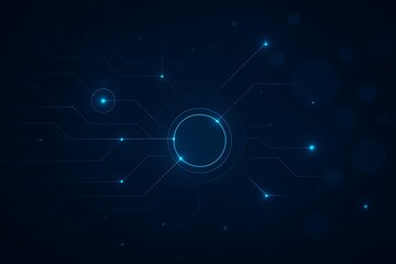 Fototapeta premium Blue Sci-Fi Futuristic Digital Interface Background