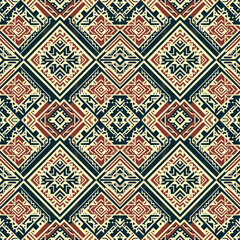 "Geometric Ethnic Tribal Print – Seamless Vector Pattern"
