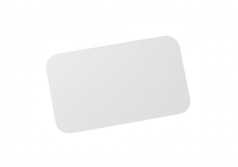 Blank white rectangle isolated on transparent background