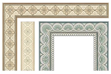 Hand drawn Decorative Borders and Corner Elements frame ornamental