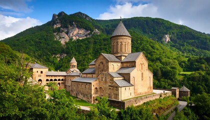 Picturesque mountain monastery