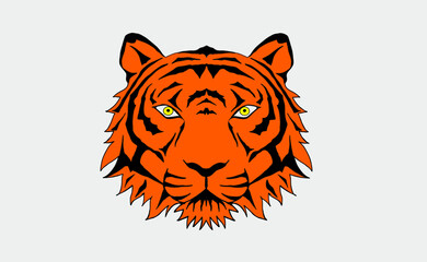 tiger head vector illustration