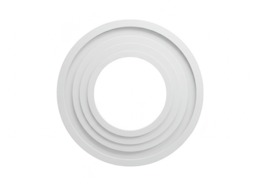 White circle isolated on transparent background - Powered by Adobe