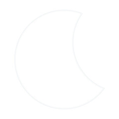 おしゃれで可愛いシンプルなライトグレーの欠けていく月フレームイラスト